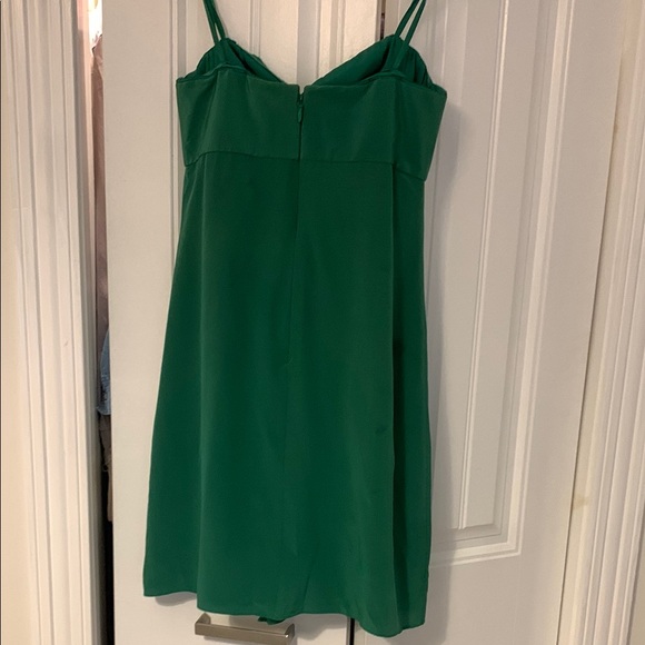 Strapless Green Silk Party Dress - Picture 4 of 4